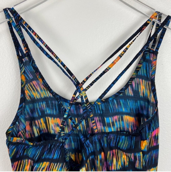 Hurley Multicolor Fit And Flare Skater Dress Strappy Spaghetti XS Extra Small - Picture 2 of 6